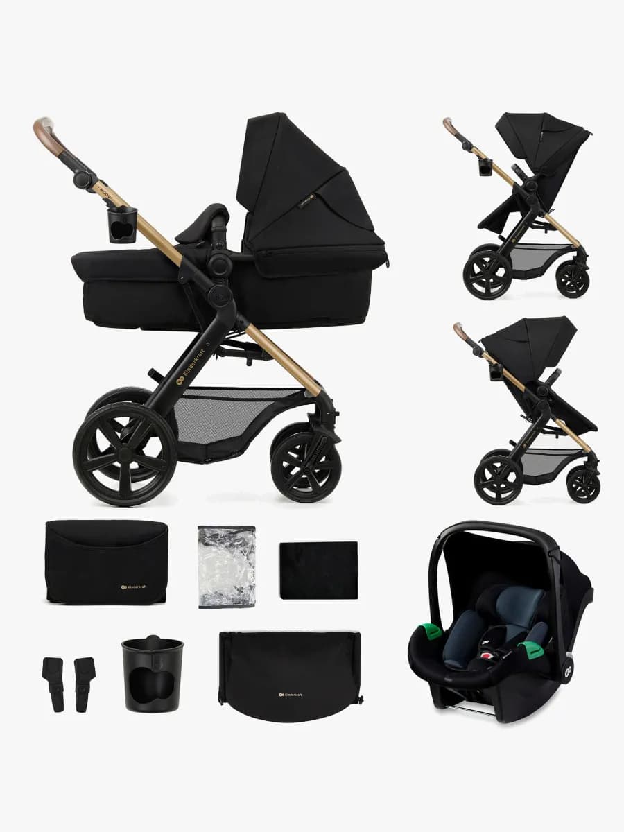 Kinderkraft MOOV 2 3-in-1 Kombivagn, Pure Black
