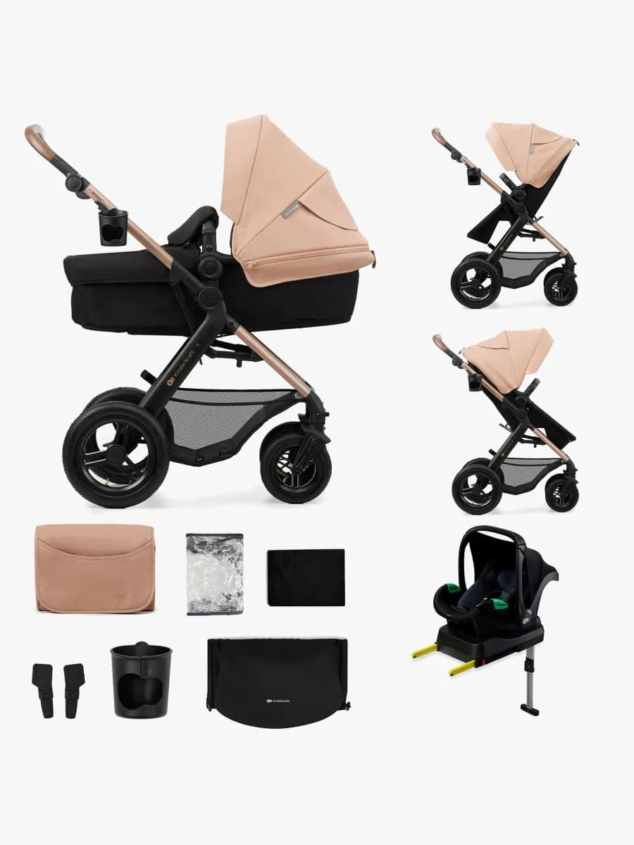 Kinderkraft MOOV 2 4-in-1 Air Duovagn, Sand Beige