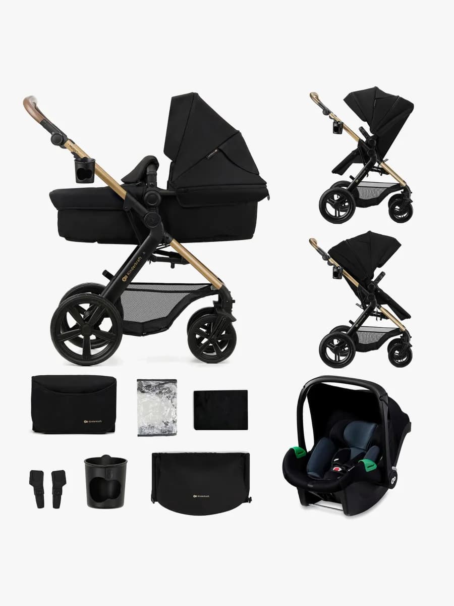 Kinderkraft MOOV 2 XL Air Kombivagn, Pure Black