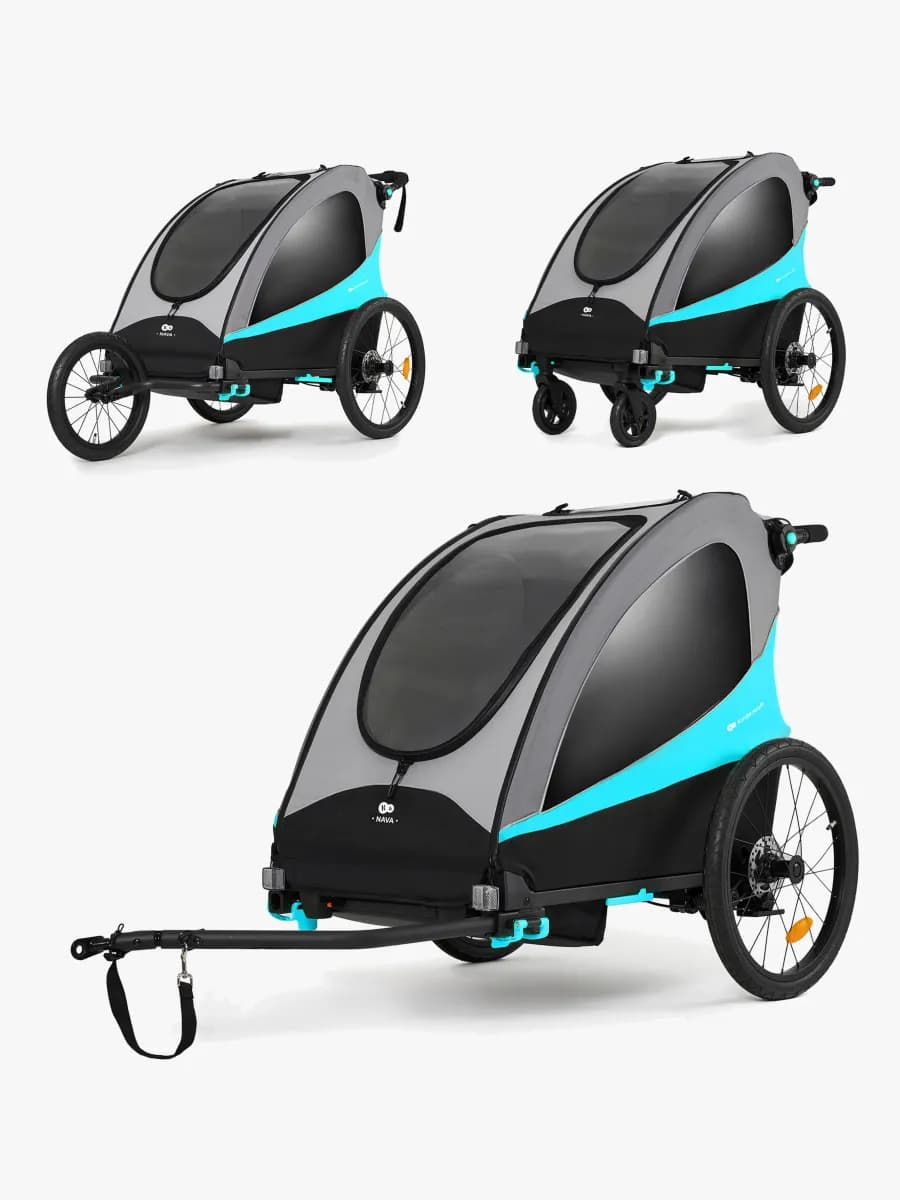 Kinderkraft Nava Cykelvagn, Hawaiian Blue