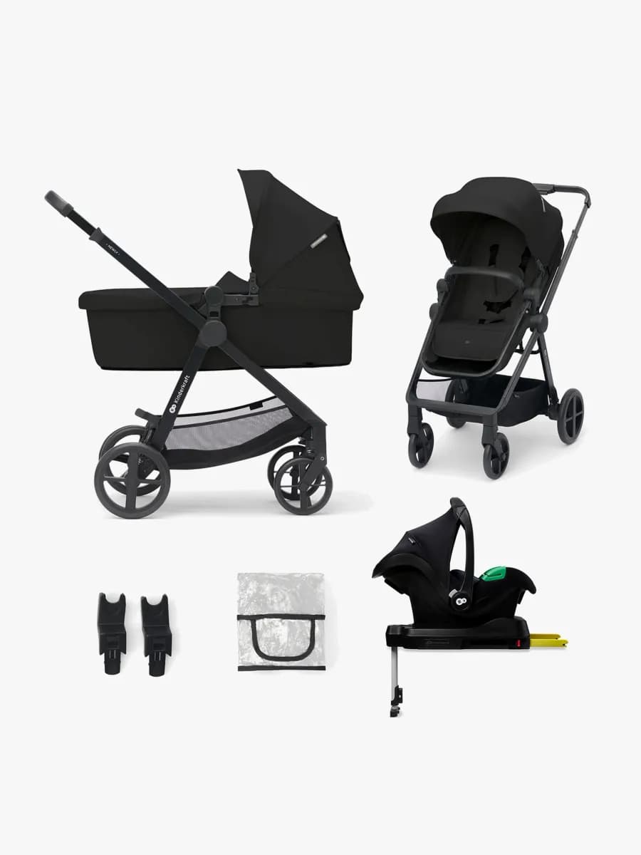 Kinderkraft NEWLY Mink Pro Kombivagn 4-i-1, Classic Black