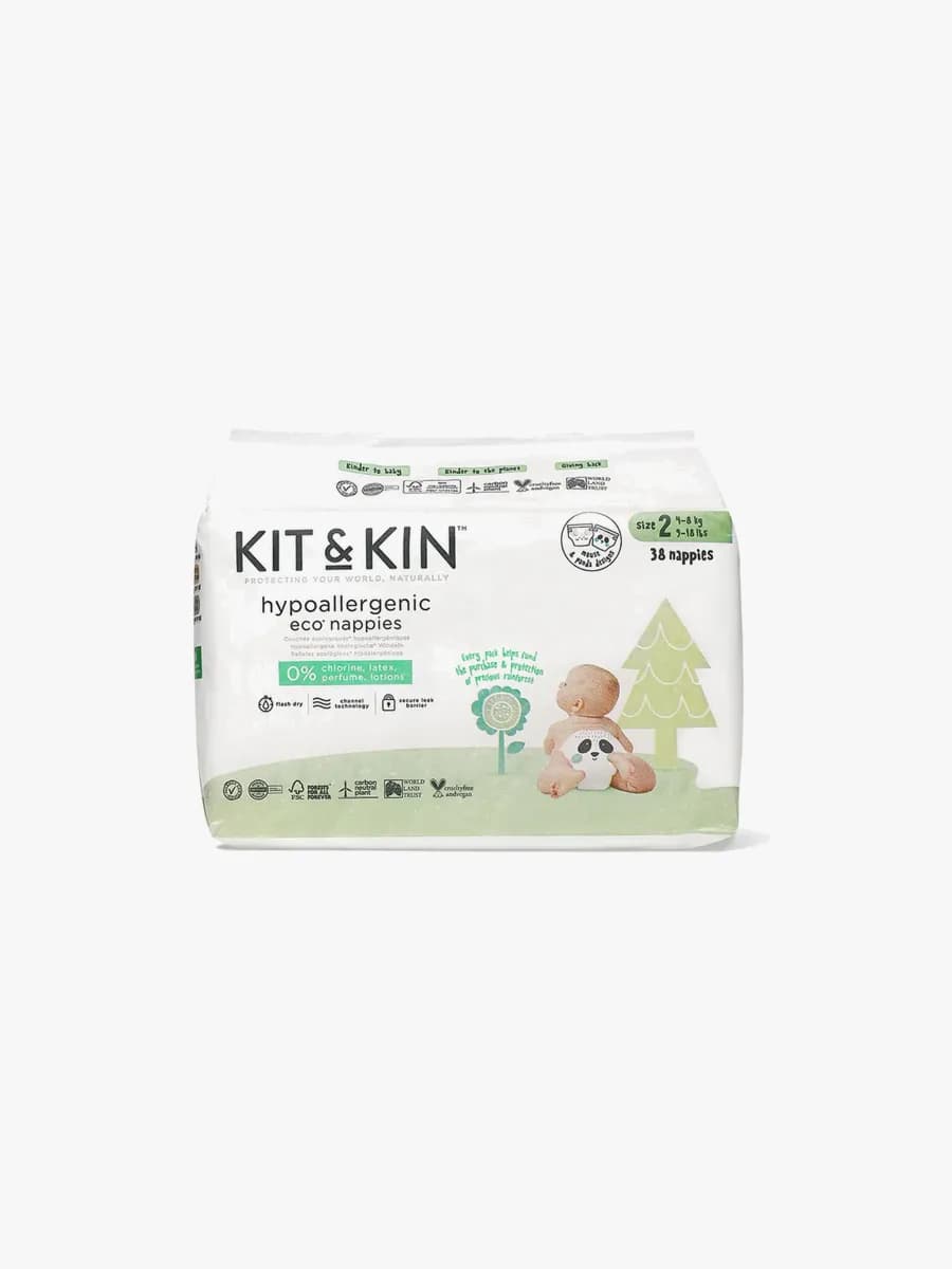 Kit &  Kin Eco Blöjor Stl 2 4-8 kg 38-Pack