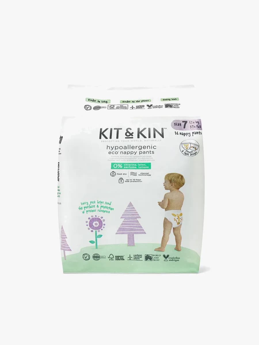 Kit &  Kin Eco Byxblöjor Stl 7 17+ kg 16-Pack