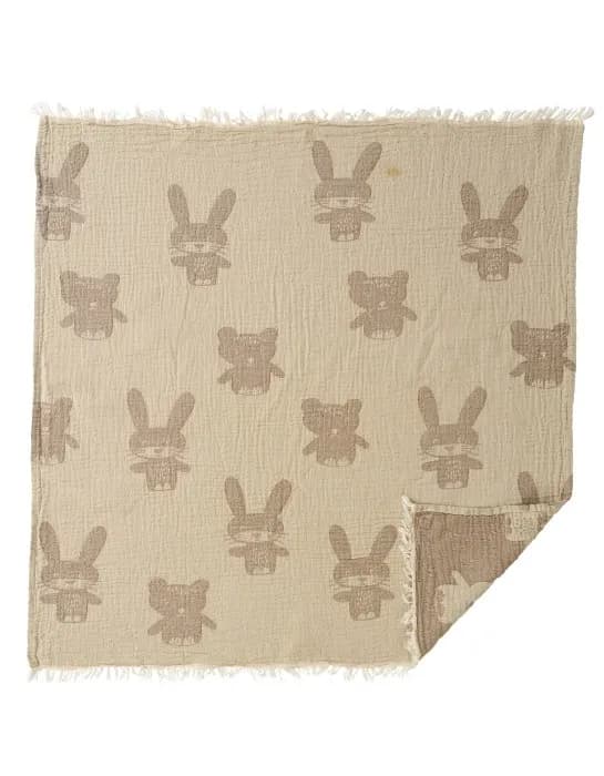 Klippan Yllefabrik Muslinfilt Bunny & Bear