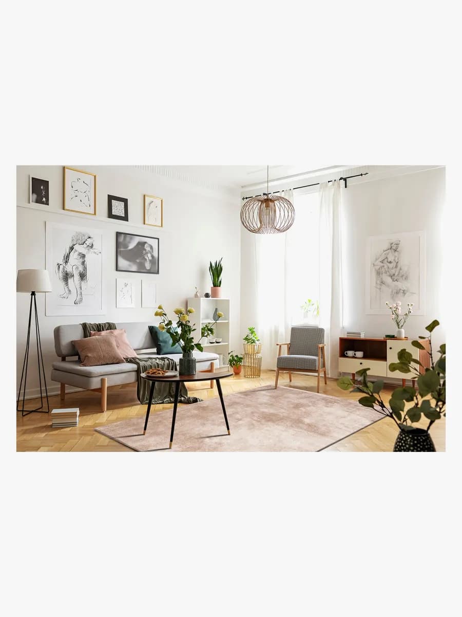 KM Carpets Cozy Barnmatta 133x190, Linne, Barnrum