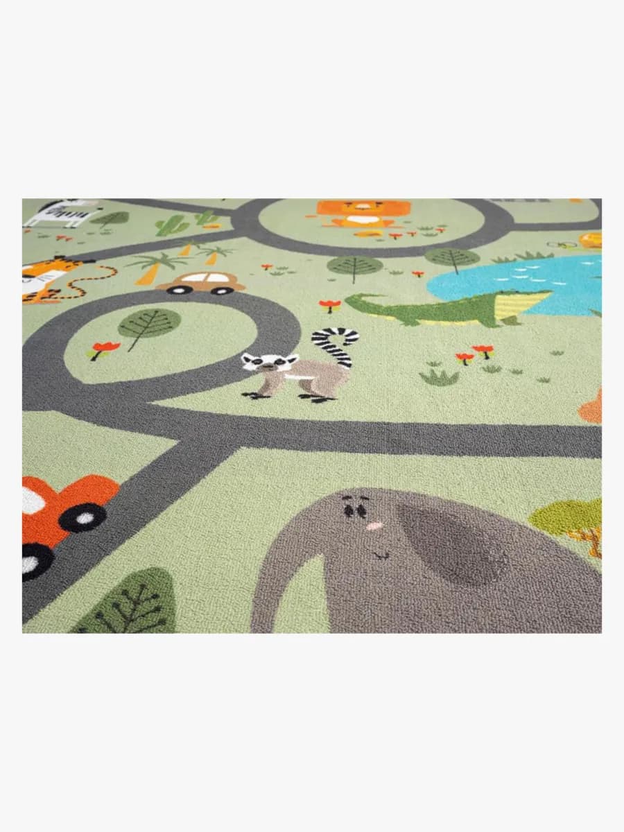 KMCarpets Barnmatta Play Animal 120x160, Grön, Barnrum