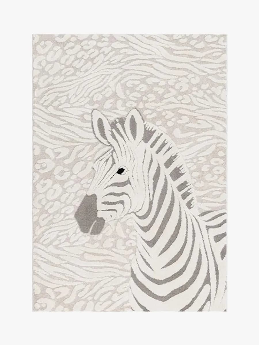KMCarpets Barnmatta Zebra 80x150, Creme, Barnrum