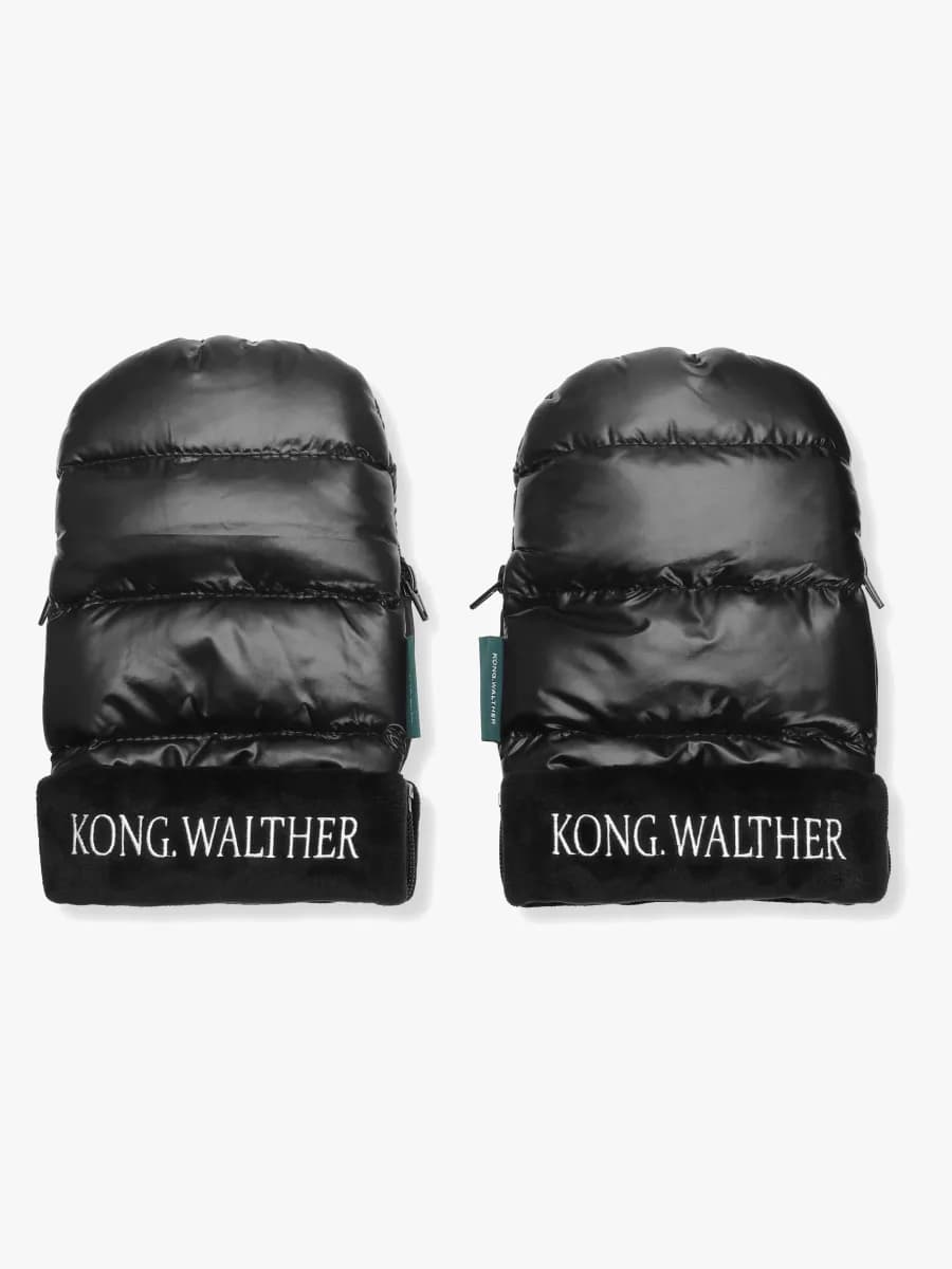 KONG.WALTHER Østerbro Puffer Barnvagnsvantar, Black