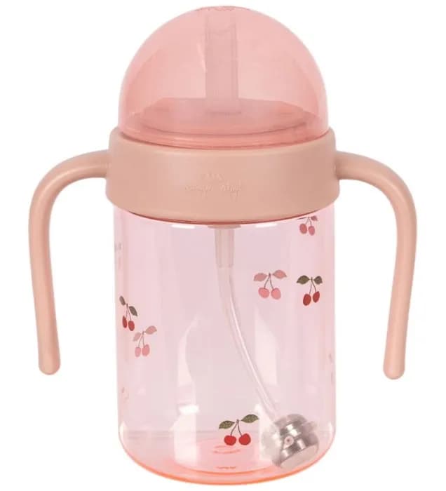 Konges Slöjd Babyflaska med Handtag (Cherry Blush)