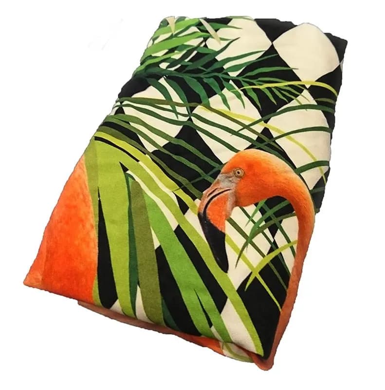 La Millou filt 100% bambu, jungle leave (zebra & flamingo)