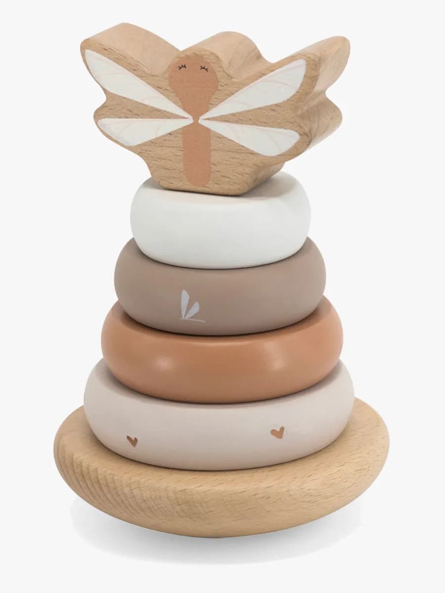 Label Label Stapelleksak Ringar, Nougat