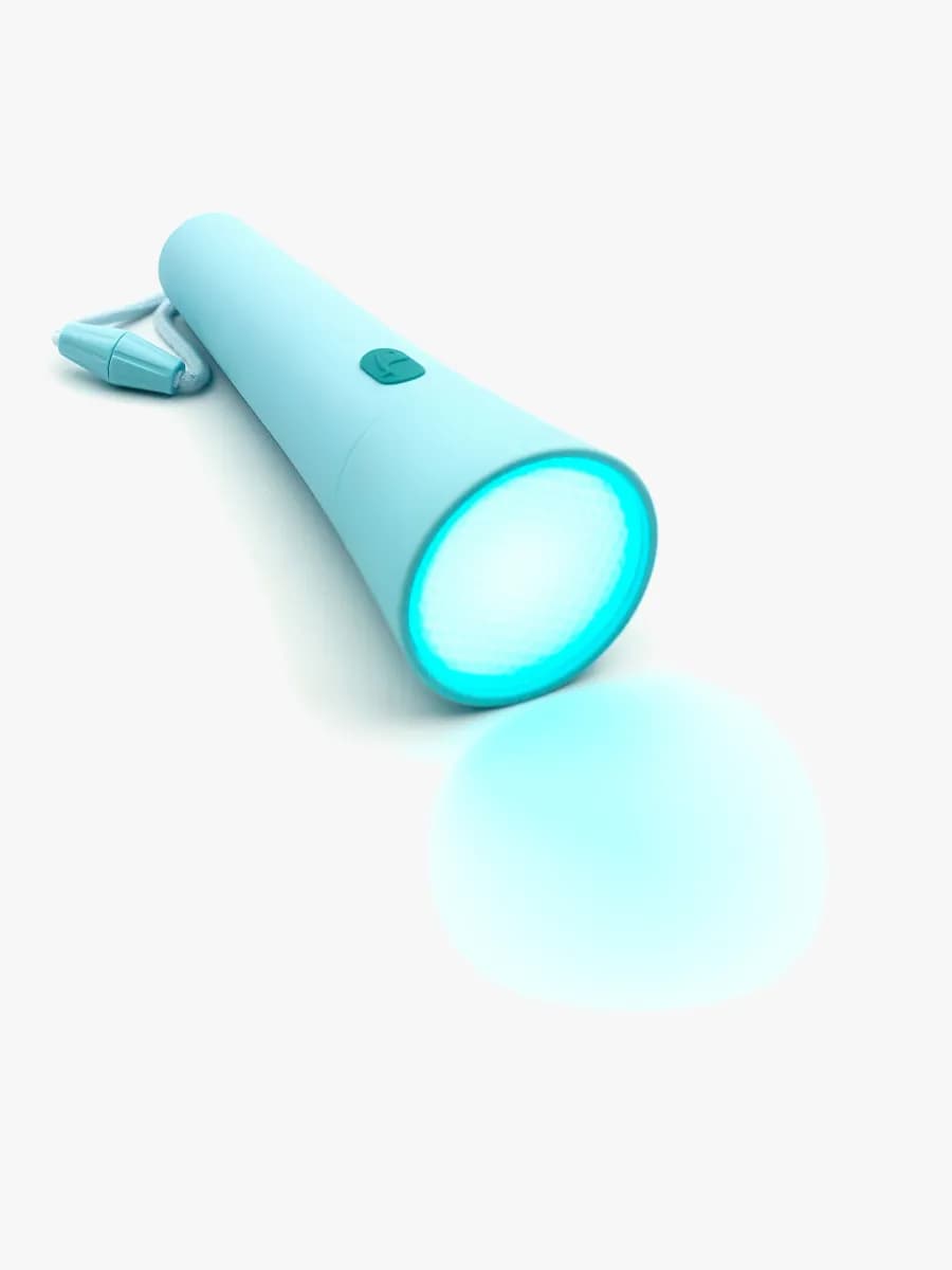 Lalarma Ficklampa med Dimbar &  Färgskiftande Funktion, Blå, Barnrum