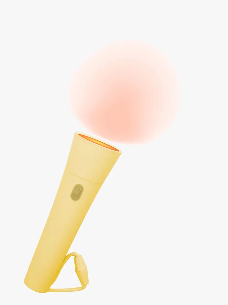 Lalarma Ficklampa med Dimbar &  Färgskiftande Funktion, Gul, Barnrum