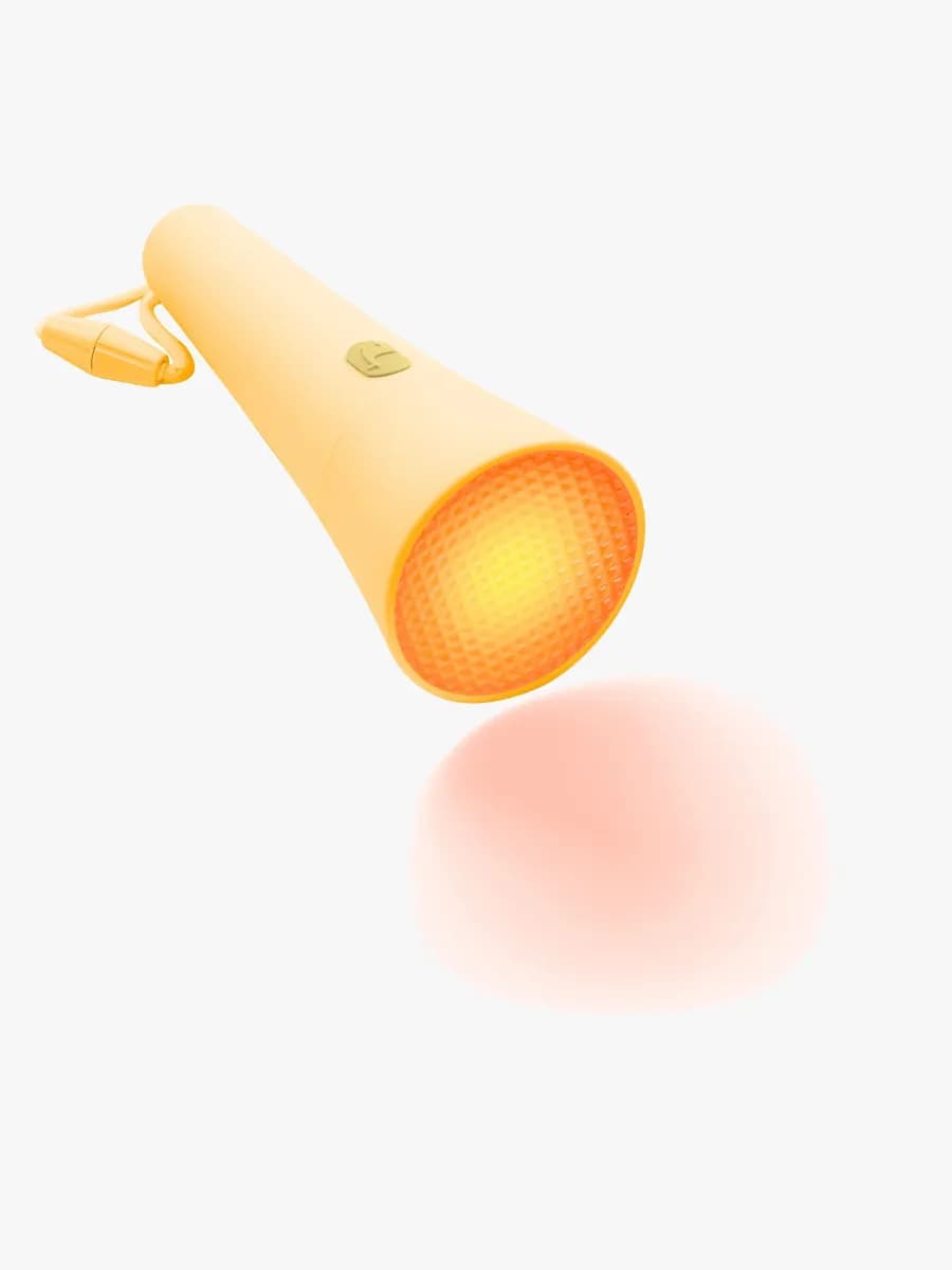 Lalarma Ficklampa med Dimbar &  Färgskiftande Funktion, Gul, Barnrum