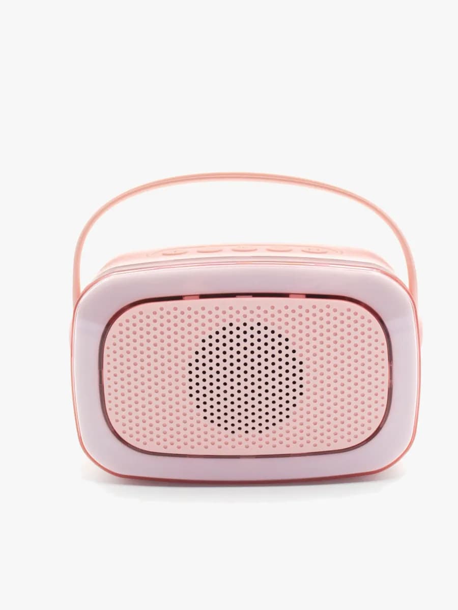 Lalarma Karaokeset med LED-ljus &  2 Mikrofoner, Rosa