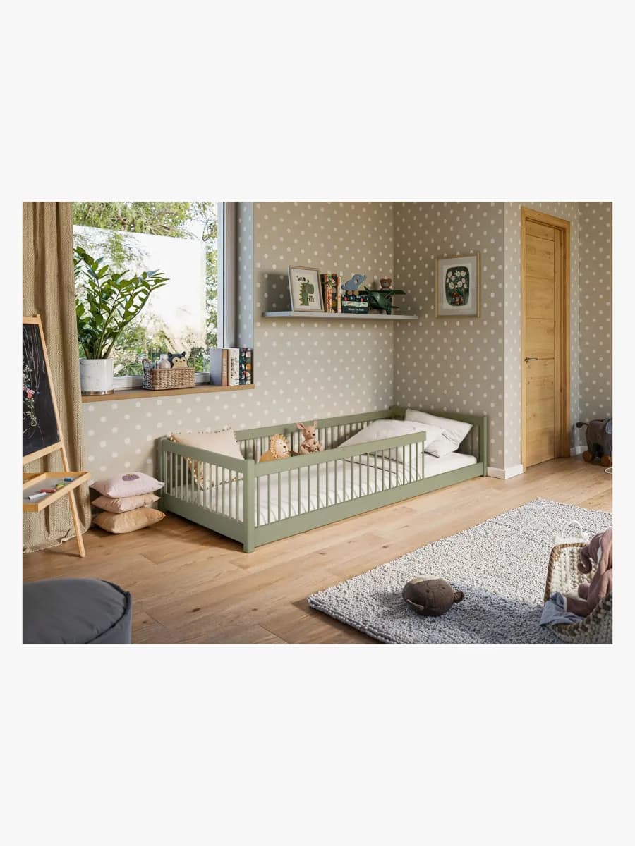 Lano Meble PEDRO Montessori Floor Säng 80x180, Olive