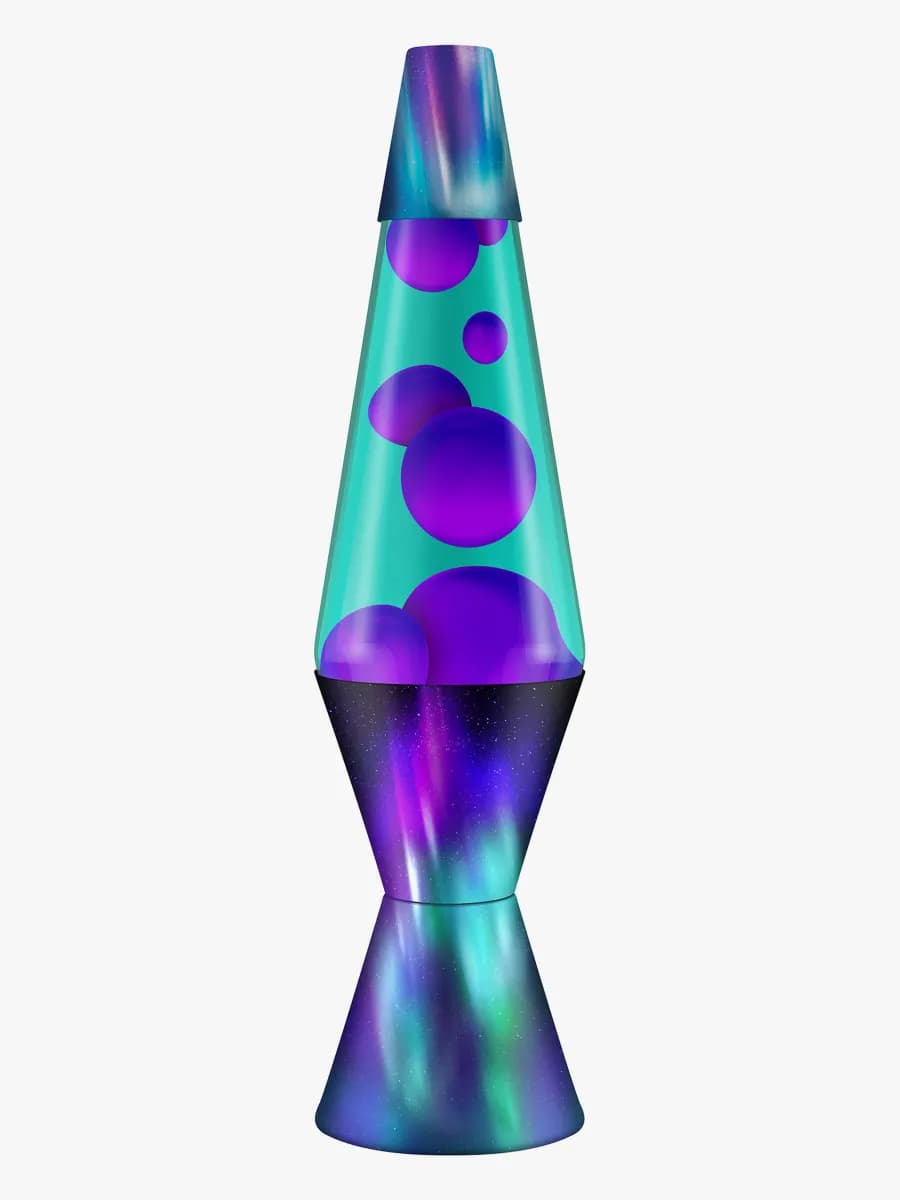 LAVA Lampa Aurora Borealis 37cm, Lila/Turkos, Barnrum