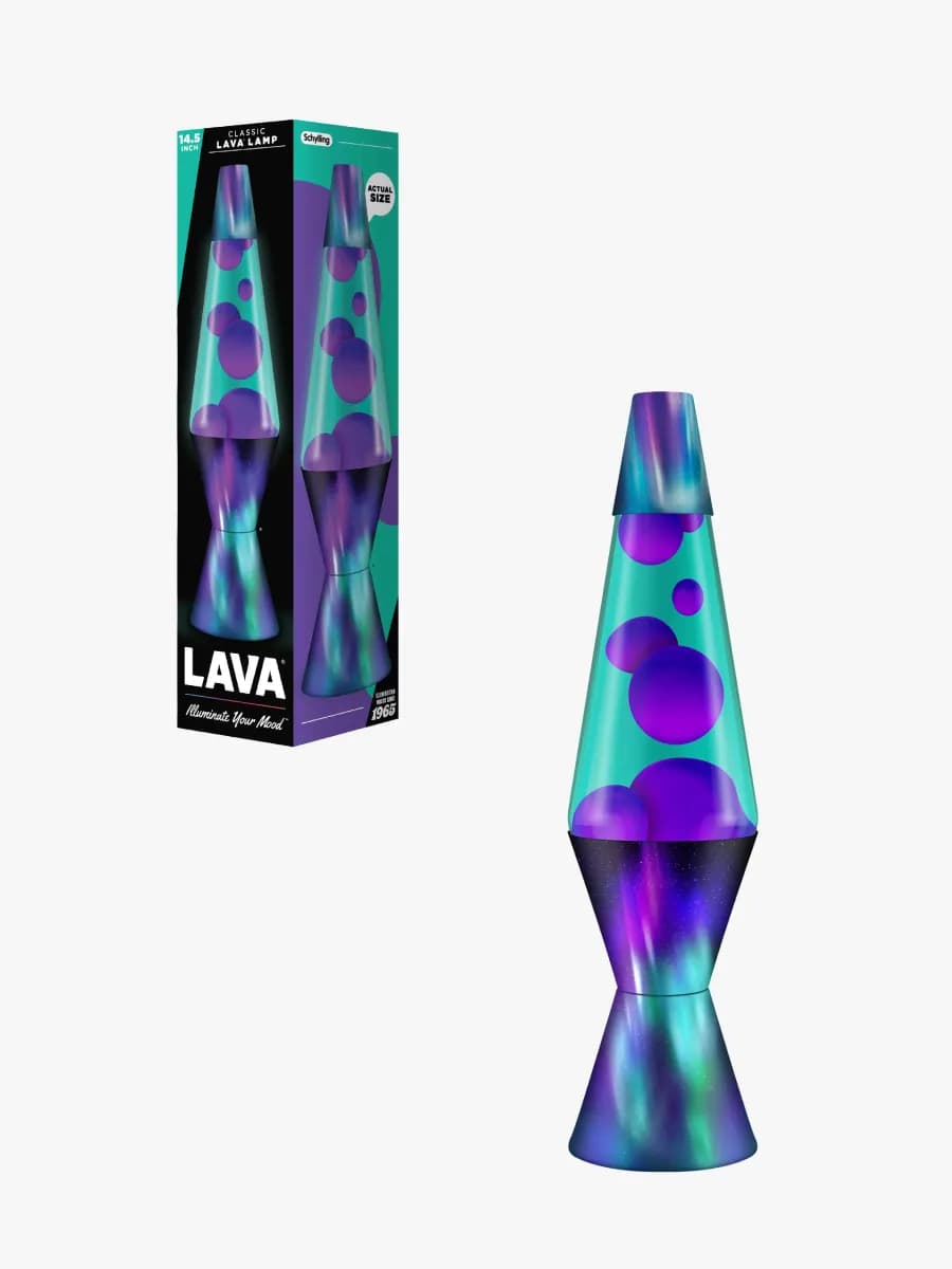 LAVA Lampa Aurora Borealis 37cm, Lila/Turkos, Barnrum