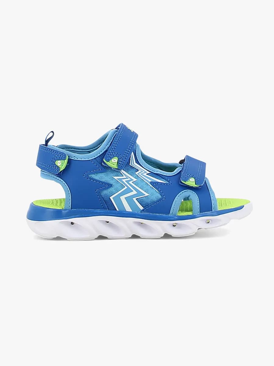Leaf Filipstad  Blinkande Sandaler, Blue/Lime, 29