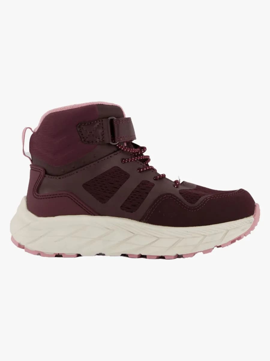 Leaf Karlstad WP  Fleecefodrade Sneakers, Burgundy, 35
