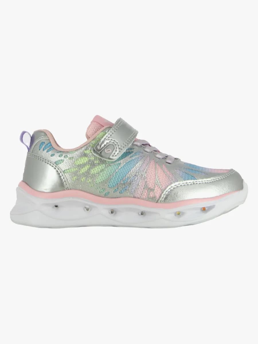 Leaf Malmen  Blinkande Sneakers, Silver, 28