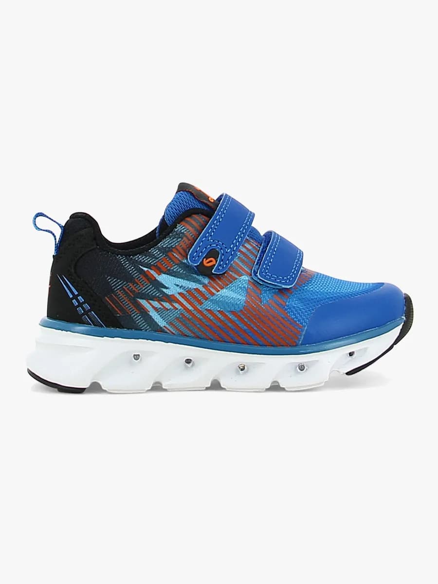 Leaf Skalka Blinkande Sneakers, Blå/Orange, 34