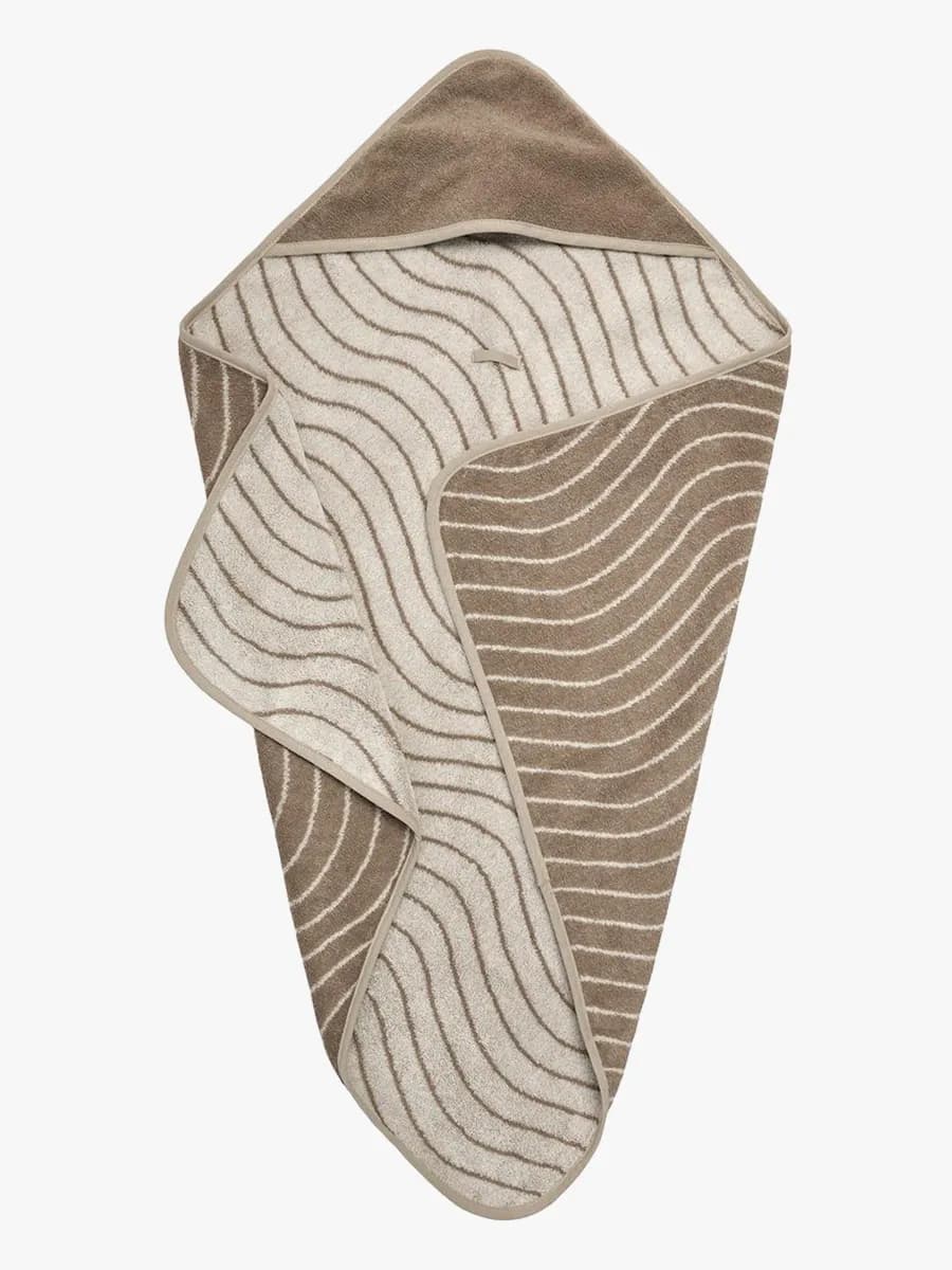Leander Handduk med Hoodie, Woodland Cappuccino