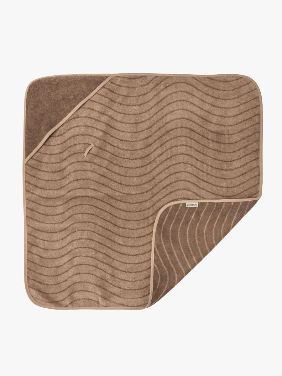 Leander Handduk med Hoodie, Woodland Clay