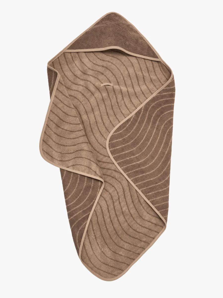 Leander Handduk med Hoodie, Woodland Clay
