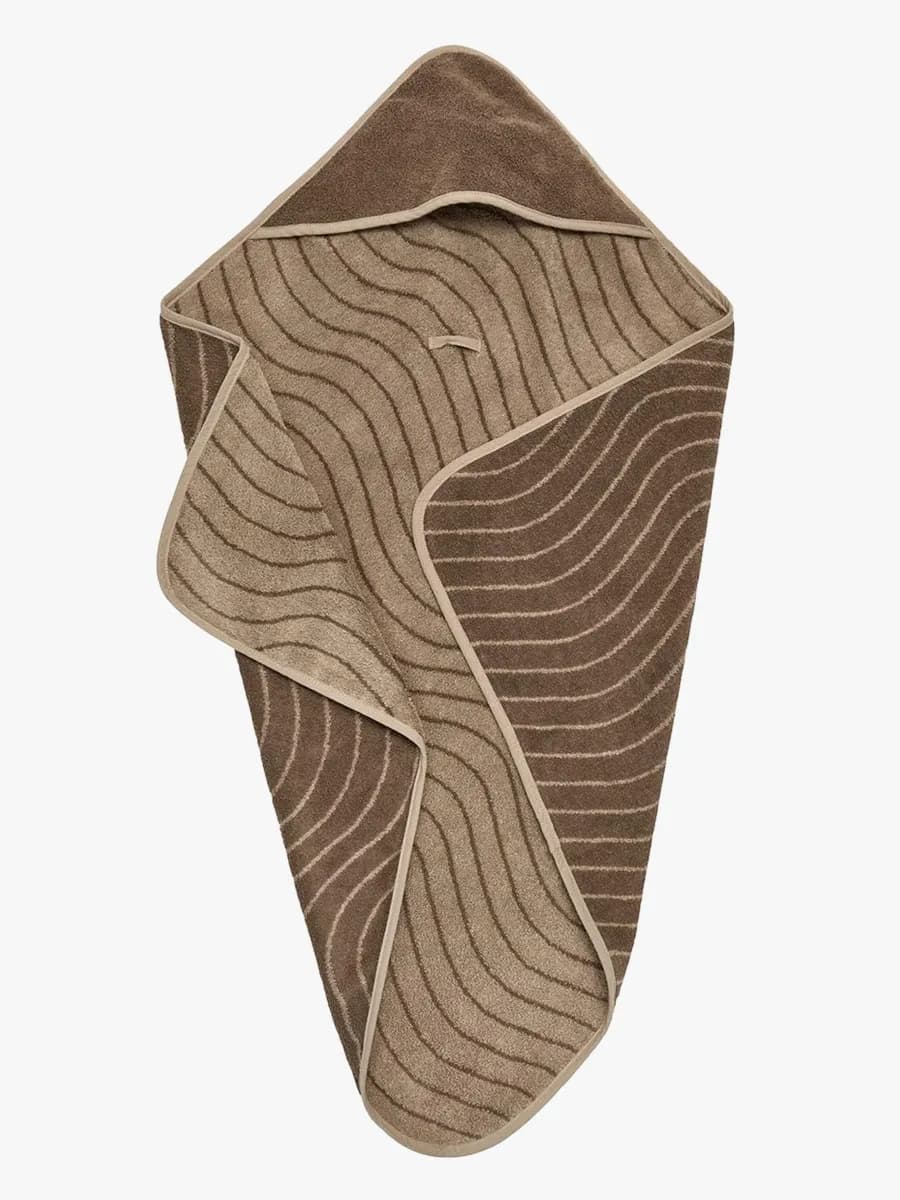 Leander Handduk med Hoodie, Woodland Mocca