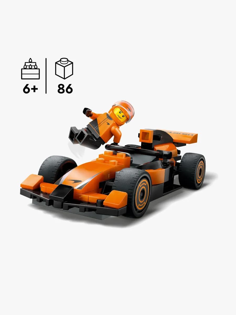 LEGO City 60442 F1 förare med McLaren racerbil