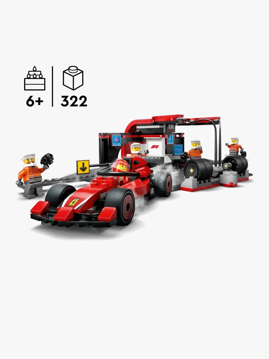 LEGO City 60443 F1 depåstopp &  depåteam med Ferrari bil