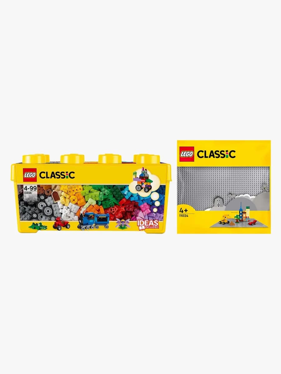 LEGO Classic 10696 Fantasiklosslåda Mellan med 11024 Basplatta