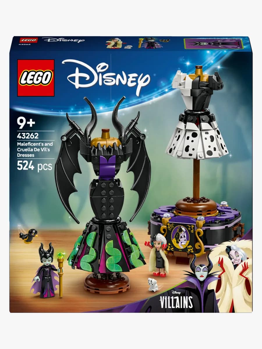 LEGO Disney Classic 43262 Maleficents och Cruella De Vils klänningar