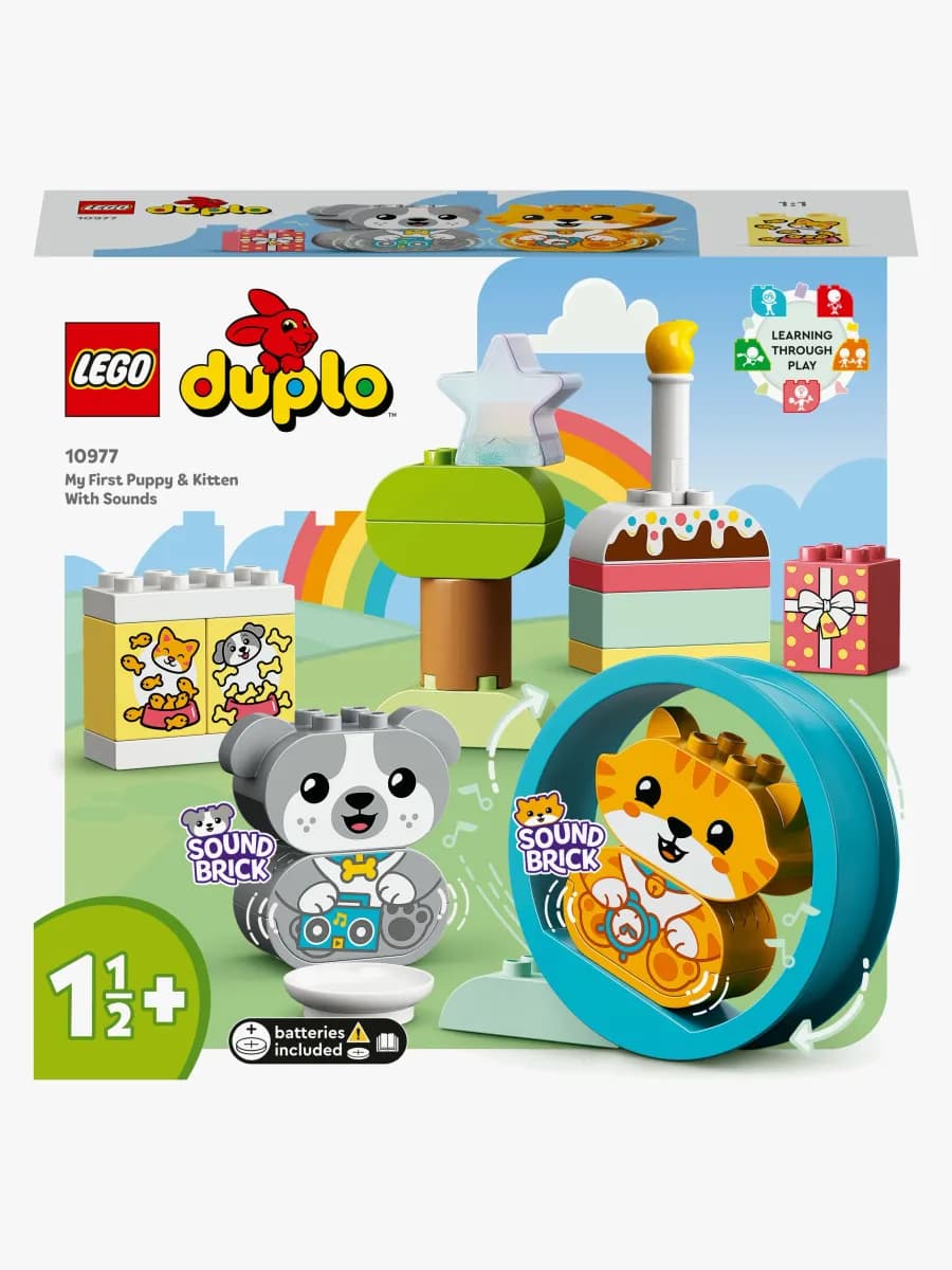 LEGO DUPLO 10977 Min Första Hundvalp &  Kattunge Med Ljud