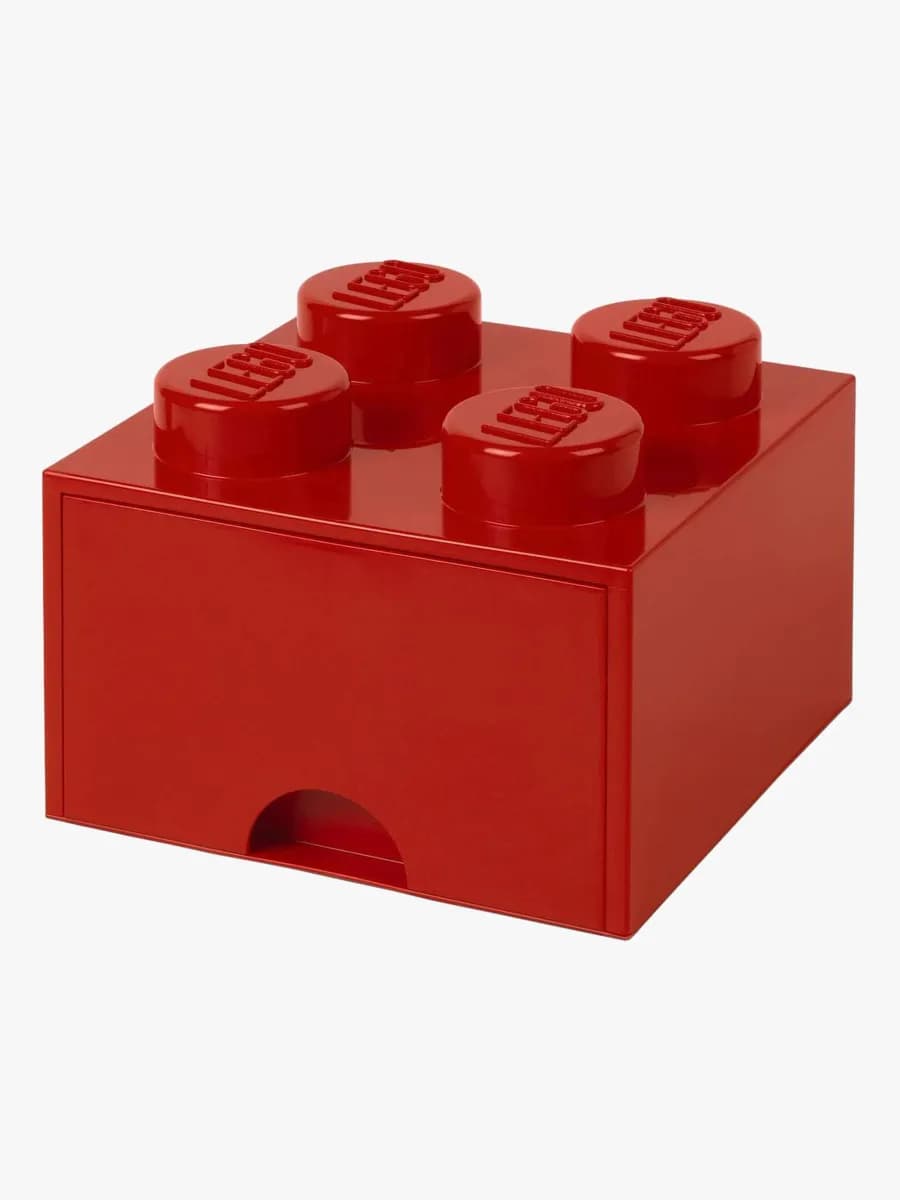 LEGO Förvaring med låda 4, Röd, Förvaring Barnrum