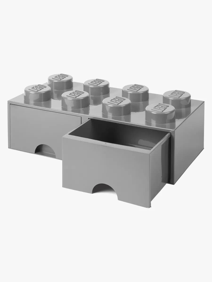 LEGO Förvaring med låda 8, Grå, Förvaring Barnrum