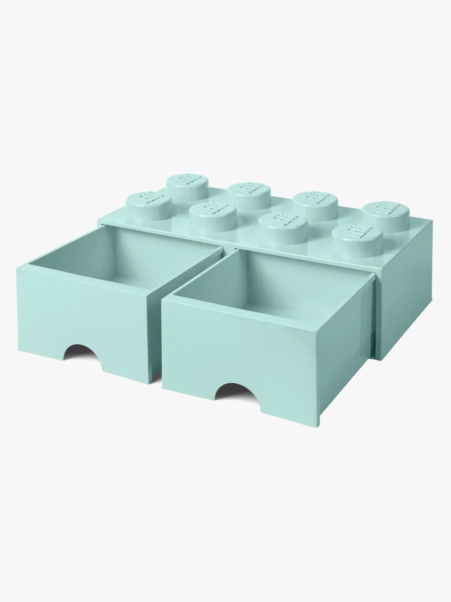 LEGO Förvaring med låda 8, Turkos, Förvaring Barnrum