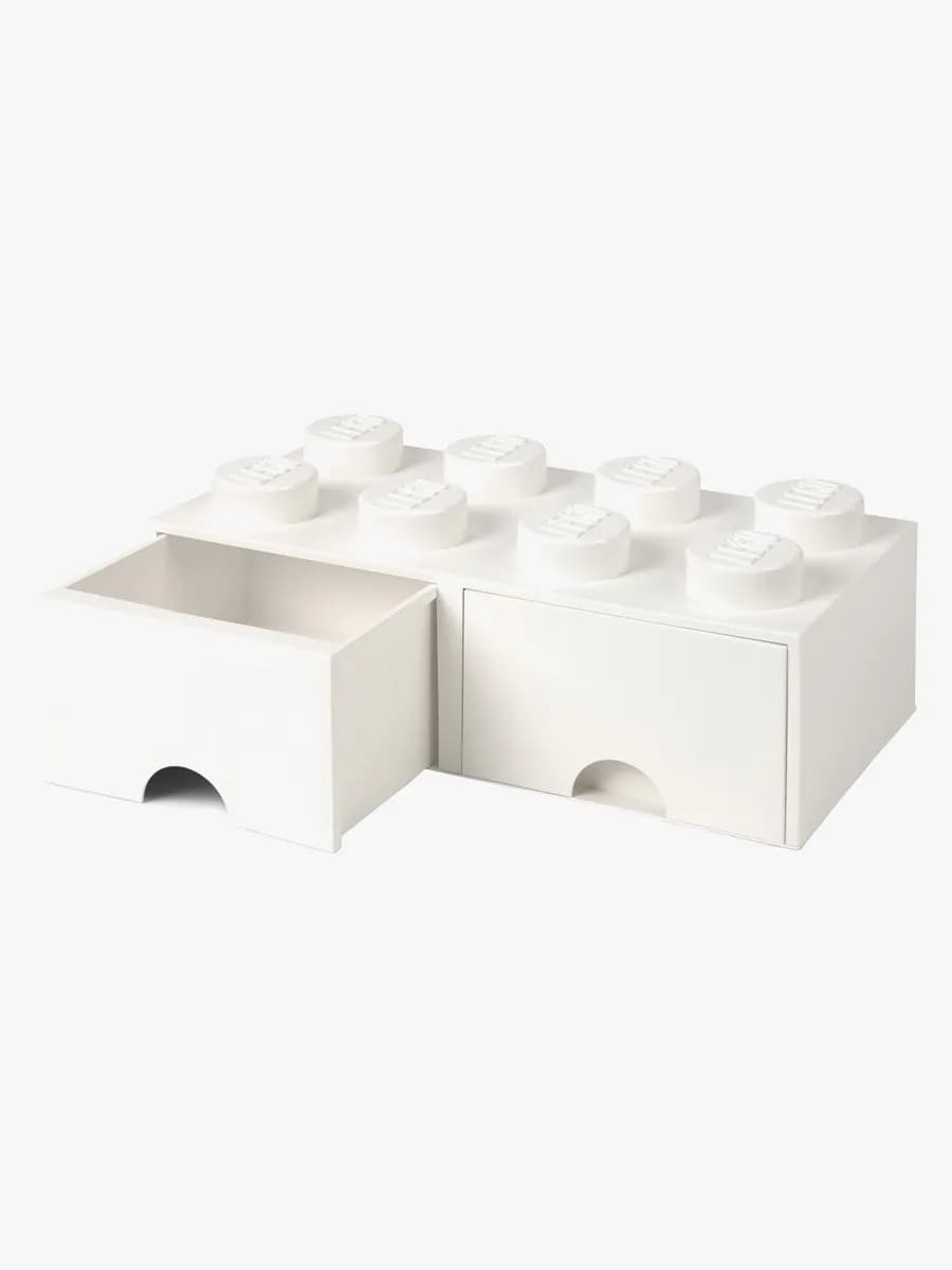 LEGO Förvaring med låda 8, Vit, Förvaring Barnrum