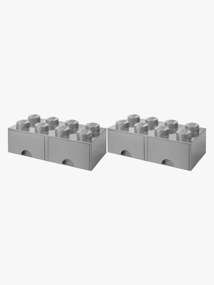 LEGO förvaring Paket Stor 2p, Grå, Förvaring Barnrum