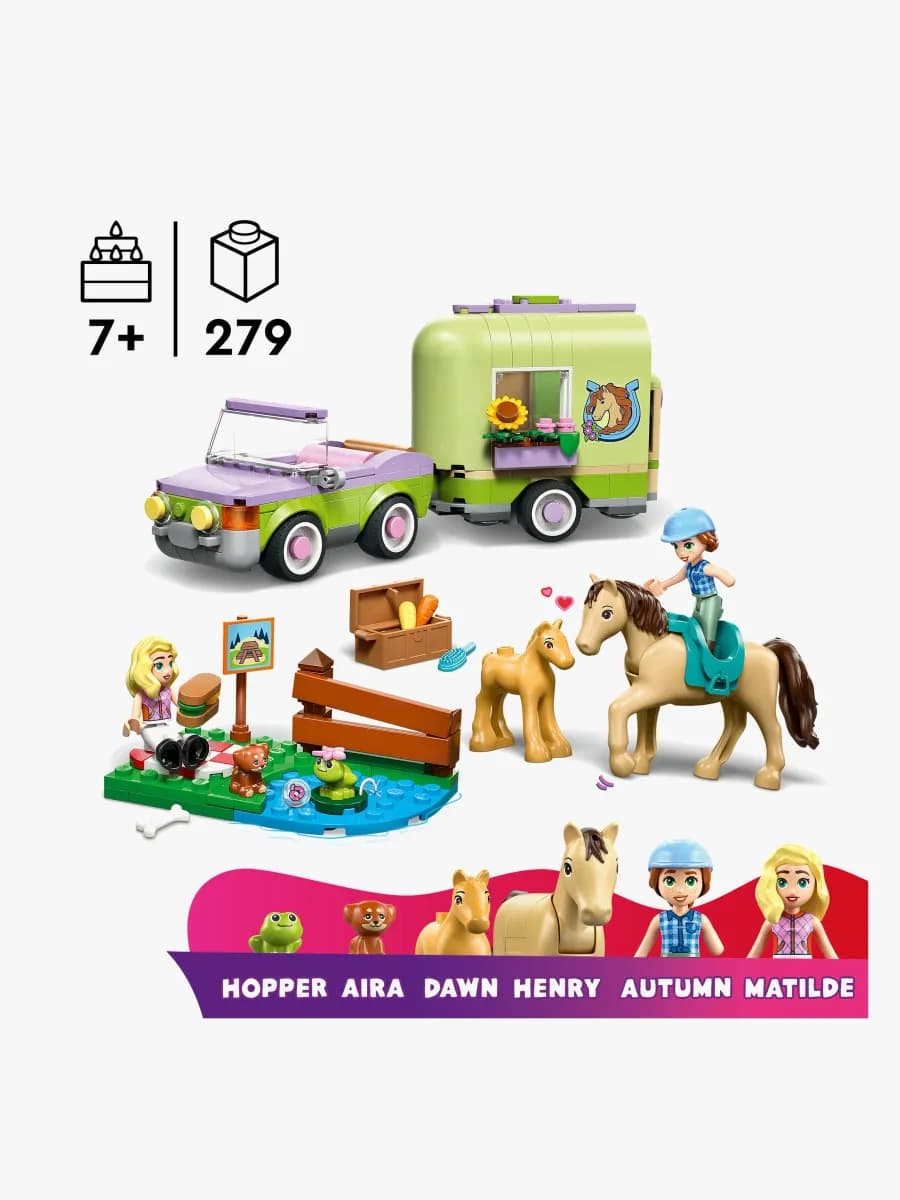 LEGO Friends 42695 Släp med häst och föl