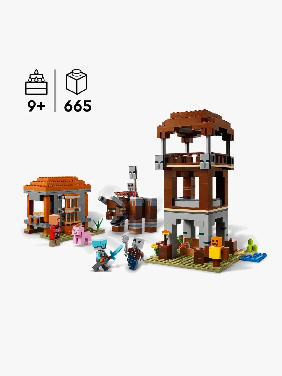 LEGO Minecraft 21278 Plundrarvakttorn och vildtjur