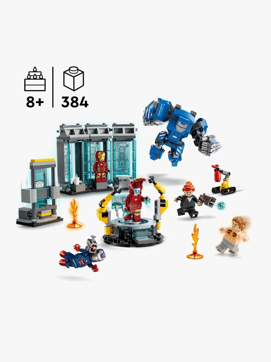 LEGO Super Heroes 76315 Iron Mans labb: rustningarnas sal