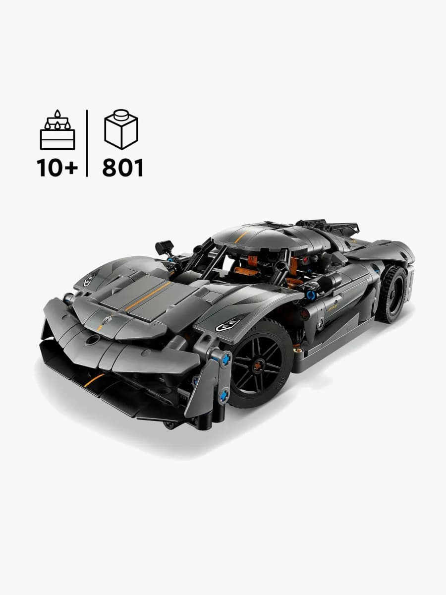 LEGO Technic 42173 Koenigsegg Jesko Absolut grå hyperbil