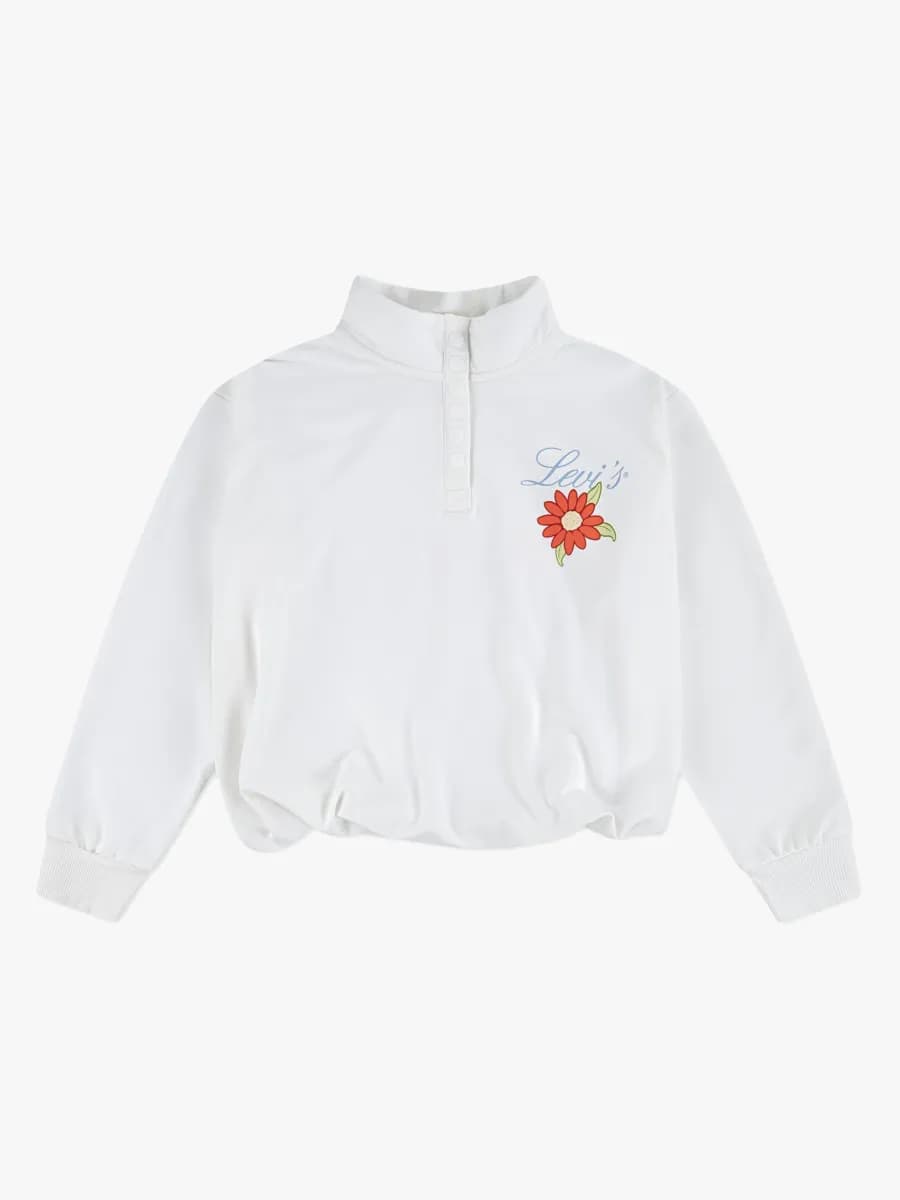 Levi's LVG Bubble Hem LS Knit Tröja, Bright White, 128