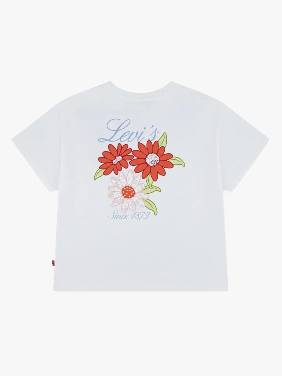 Levi's LVG Floral Oversized T-shirt, Bright White, 128