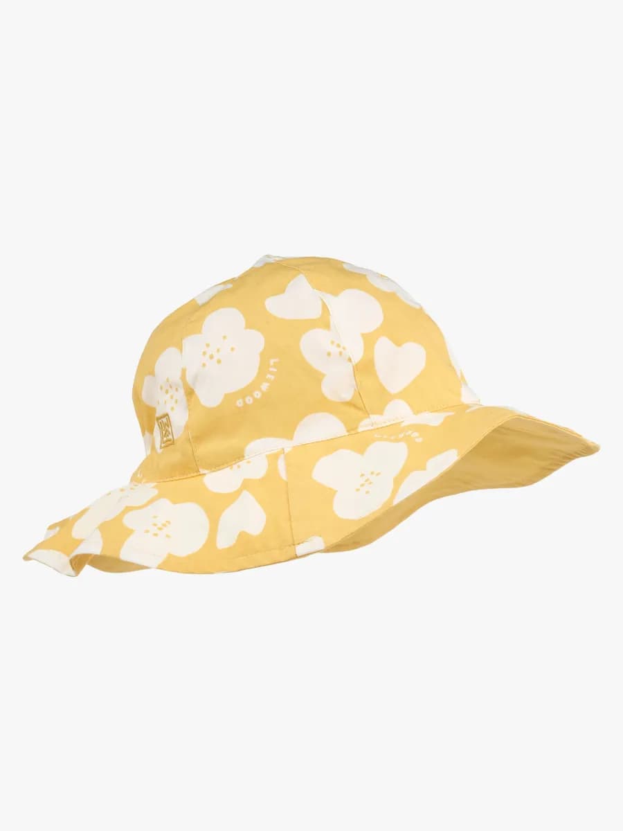 LIEWOOD Amelia Solhatt Vändbar, Flower/Lemon Yellow, 1-2 år