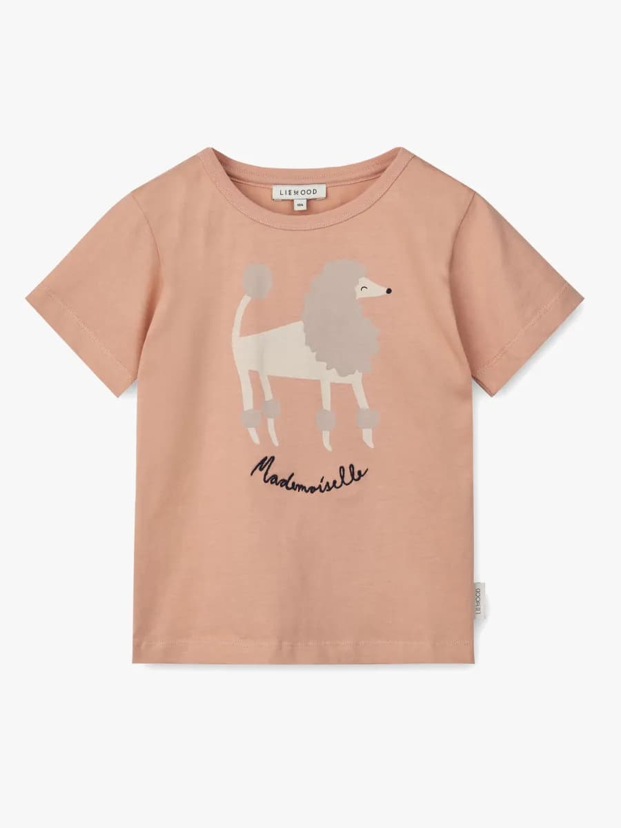 LIEWOOD Apia Placement T-shirt, Paris mademoiselle/Pale tuscany, 122