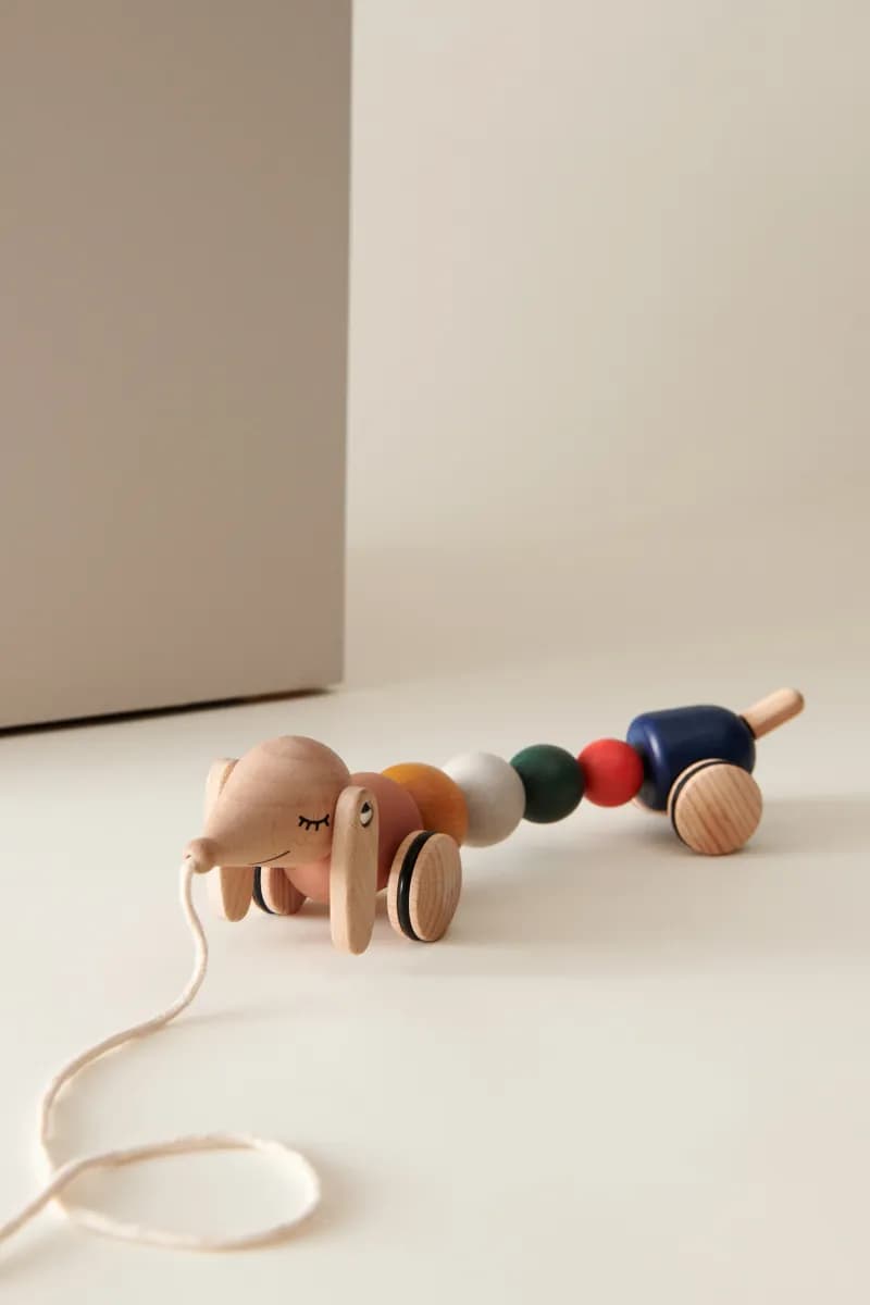 LIEWOOD Barthes Pull Along Aktivitetsleksak, Golden Caramel Multi