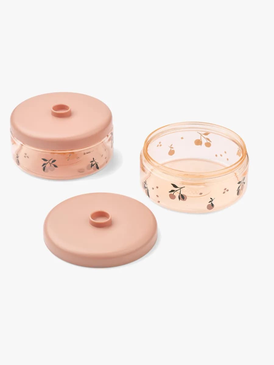 LIEWOOD Dominique Tritan Snackslåda 500 ml 2-Pack, Peach/Sea shell